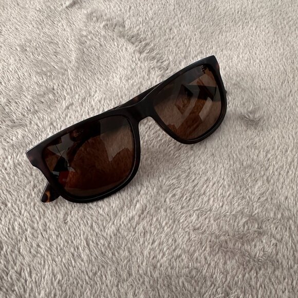 Cole Haan 55mm Matte Tortoise Polarized Square Sunglasses - Picture 1 of 5